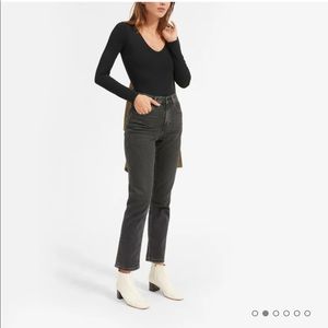 Everlane Long Sleeve V-Neck Body Suit